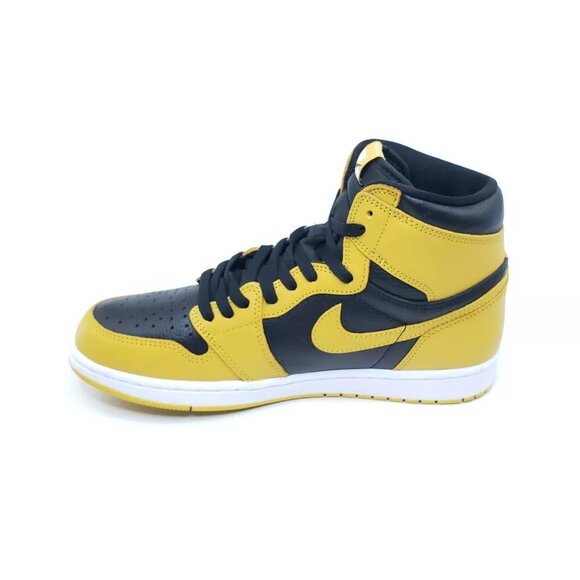 Jordan 1 Retro OG High Pollen Sneaker Yellow Black Leather Mens US 10.5